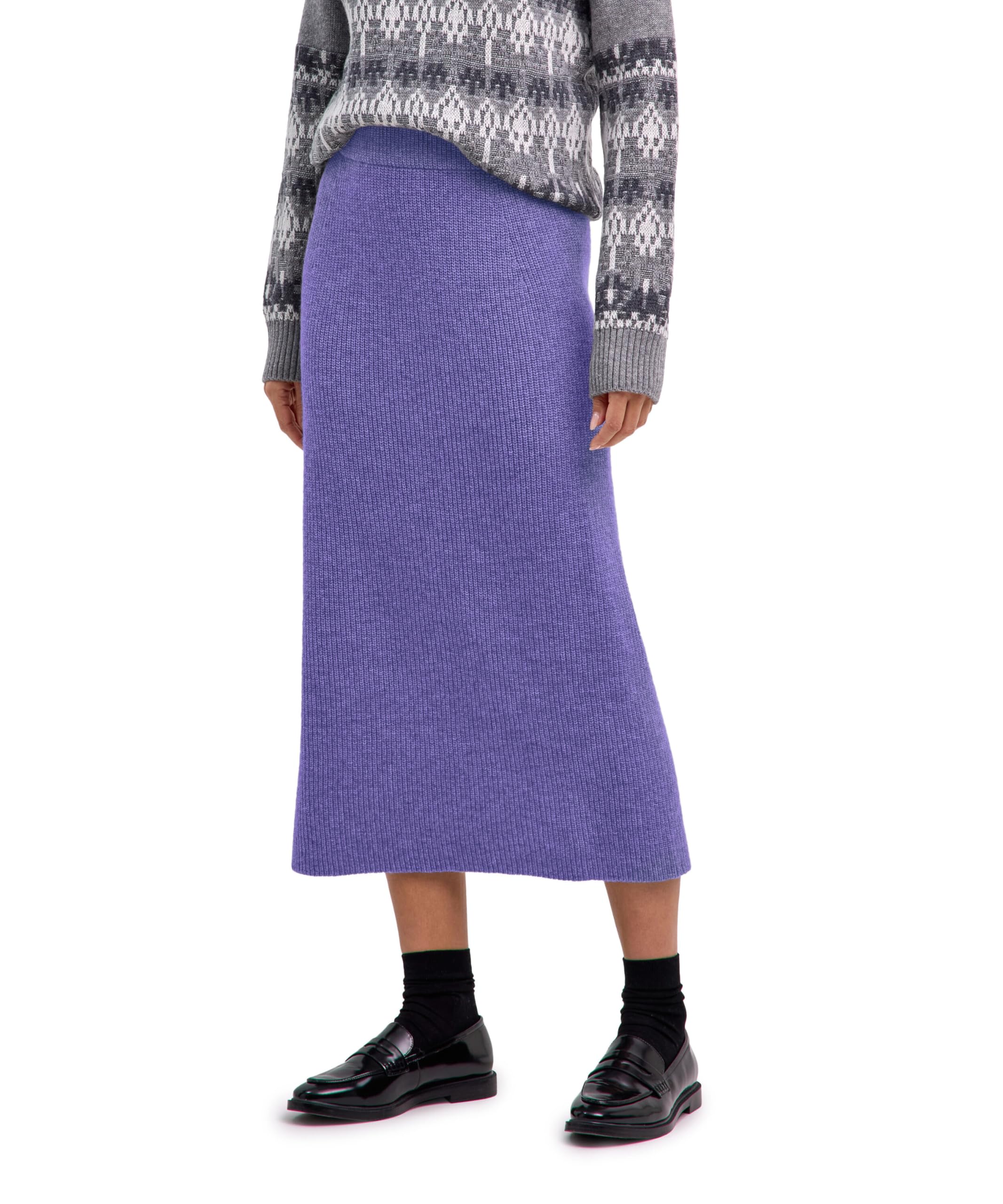 falke-selection-ribbed-midi-rock-schwarz-lammwolle image 8