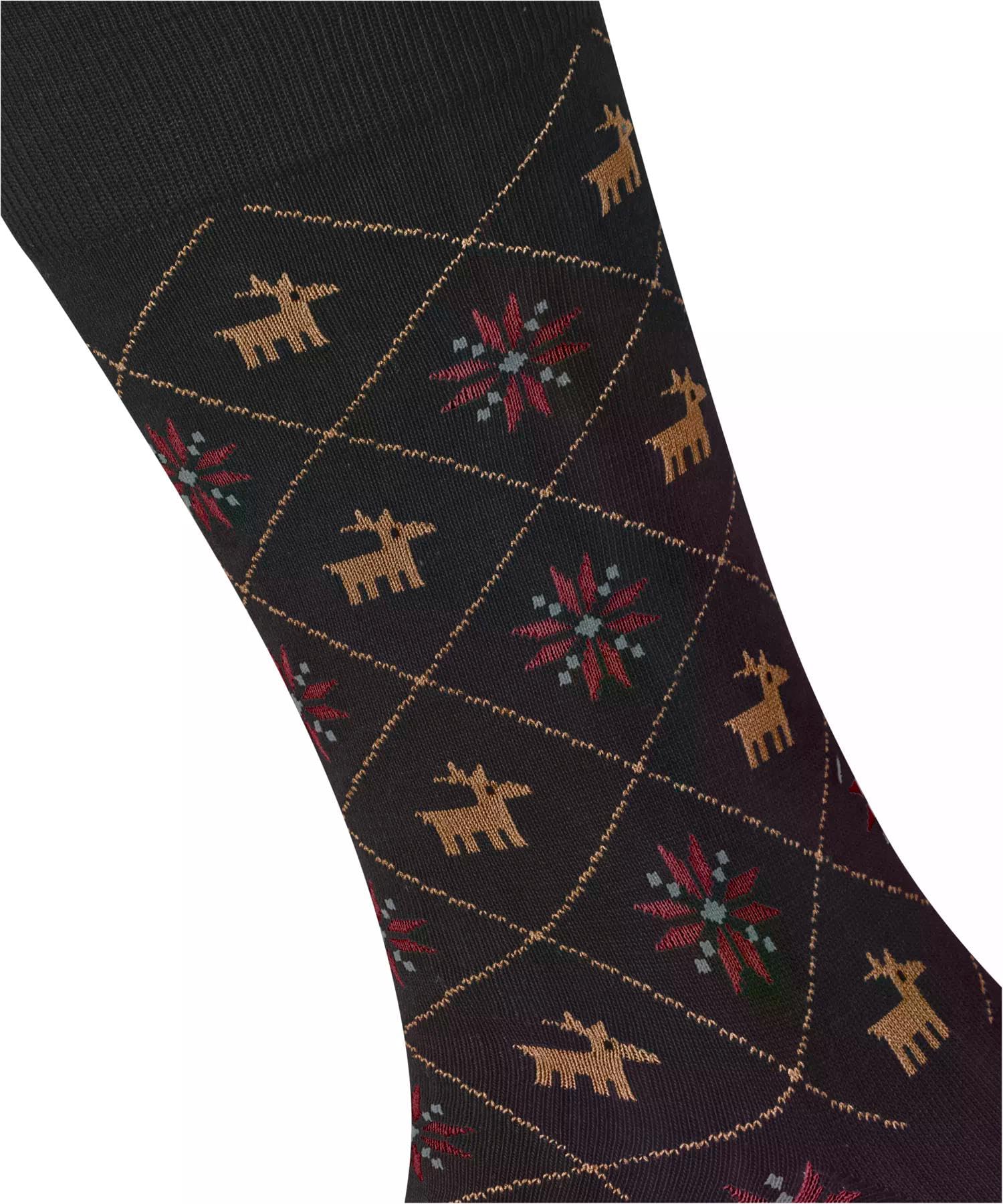 burlington-reindeer-herrensocken-baumwolle-schwarz-rentier image 3
