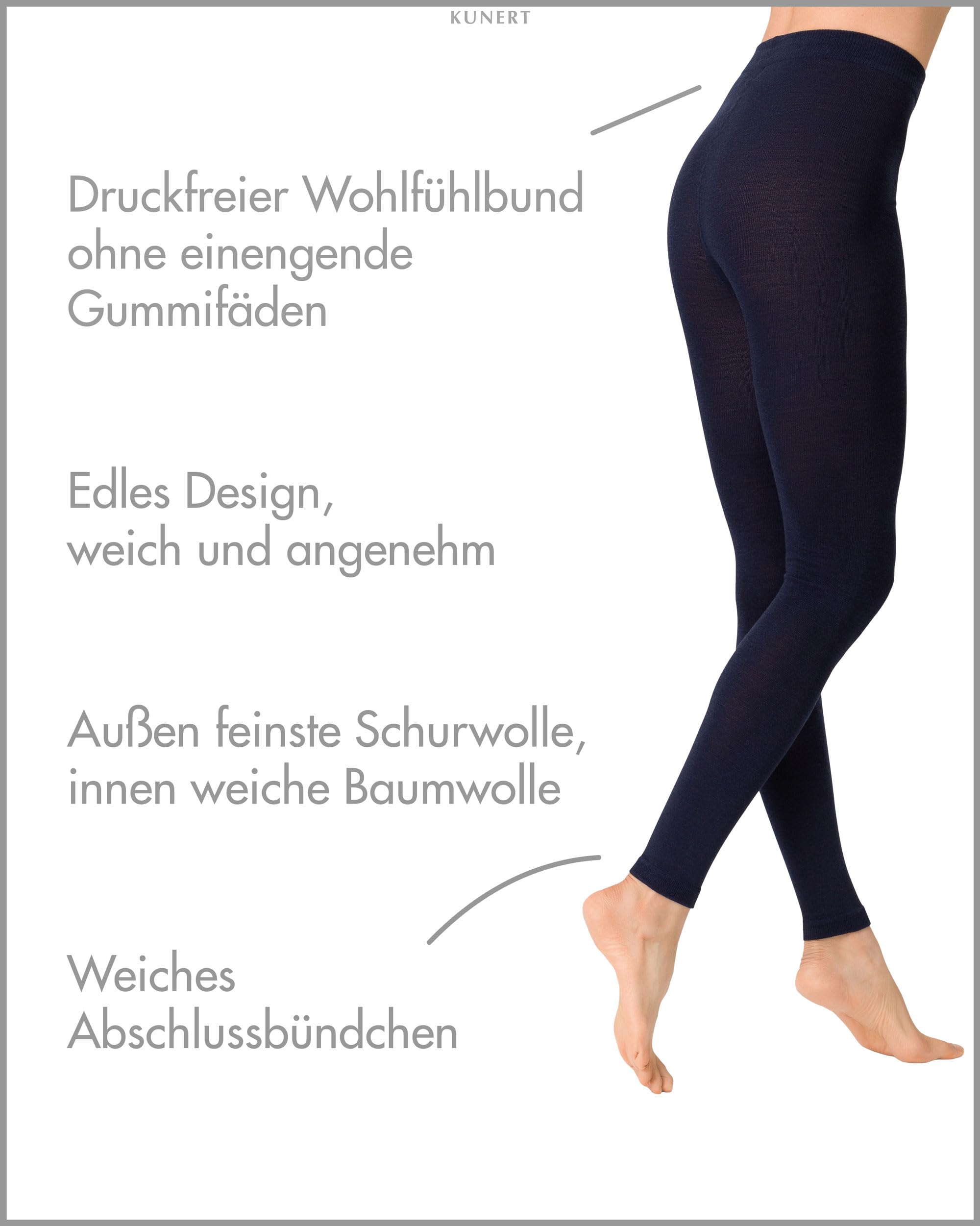 kunert-soft-wool-cotton-leggings-damen-schwarz-ohne-gummi image 2