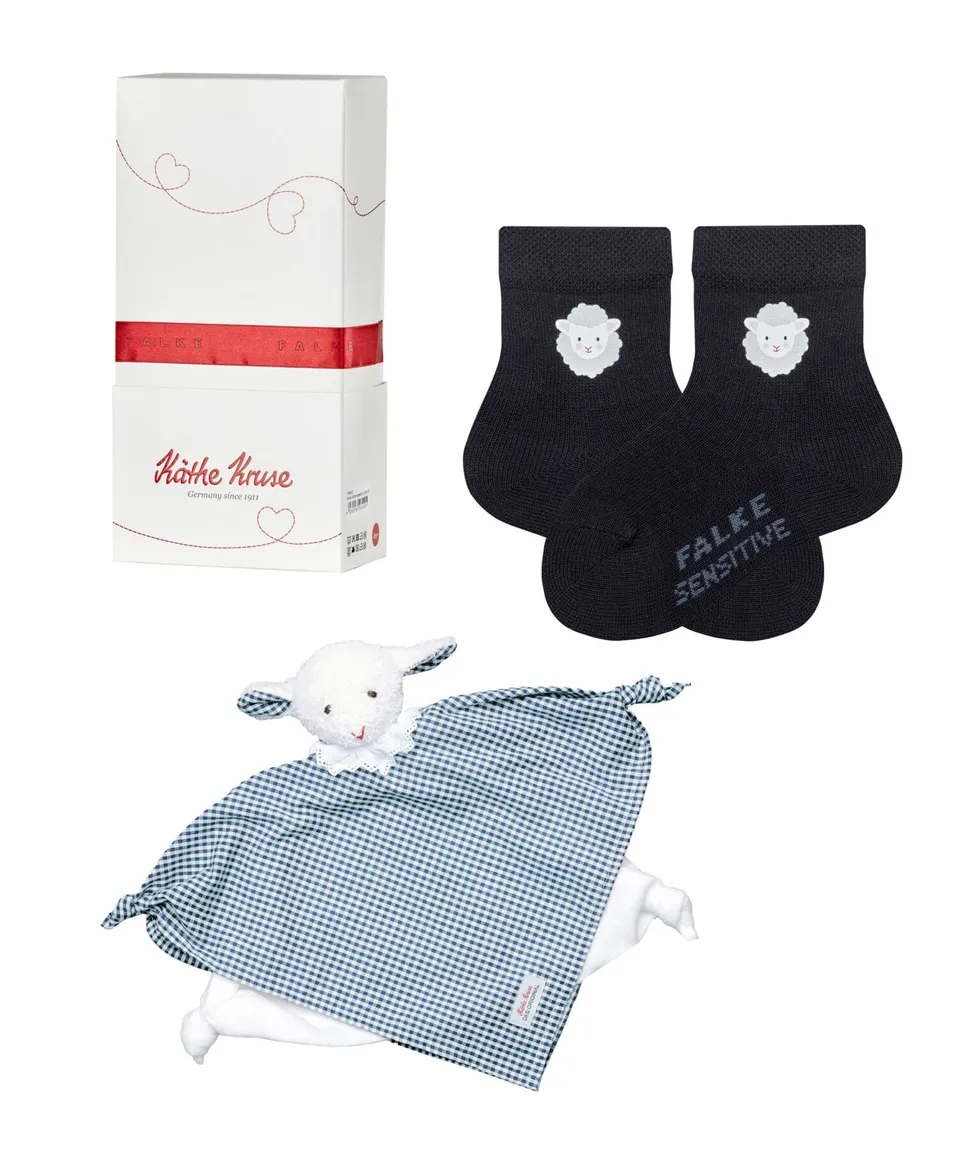 falke-erstling-cuddle-sheep-babysocken-geschenkset-mit-tuch image 1