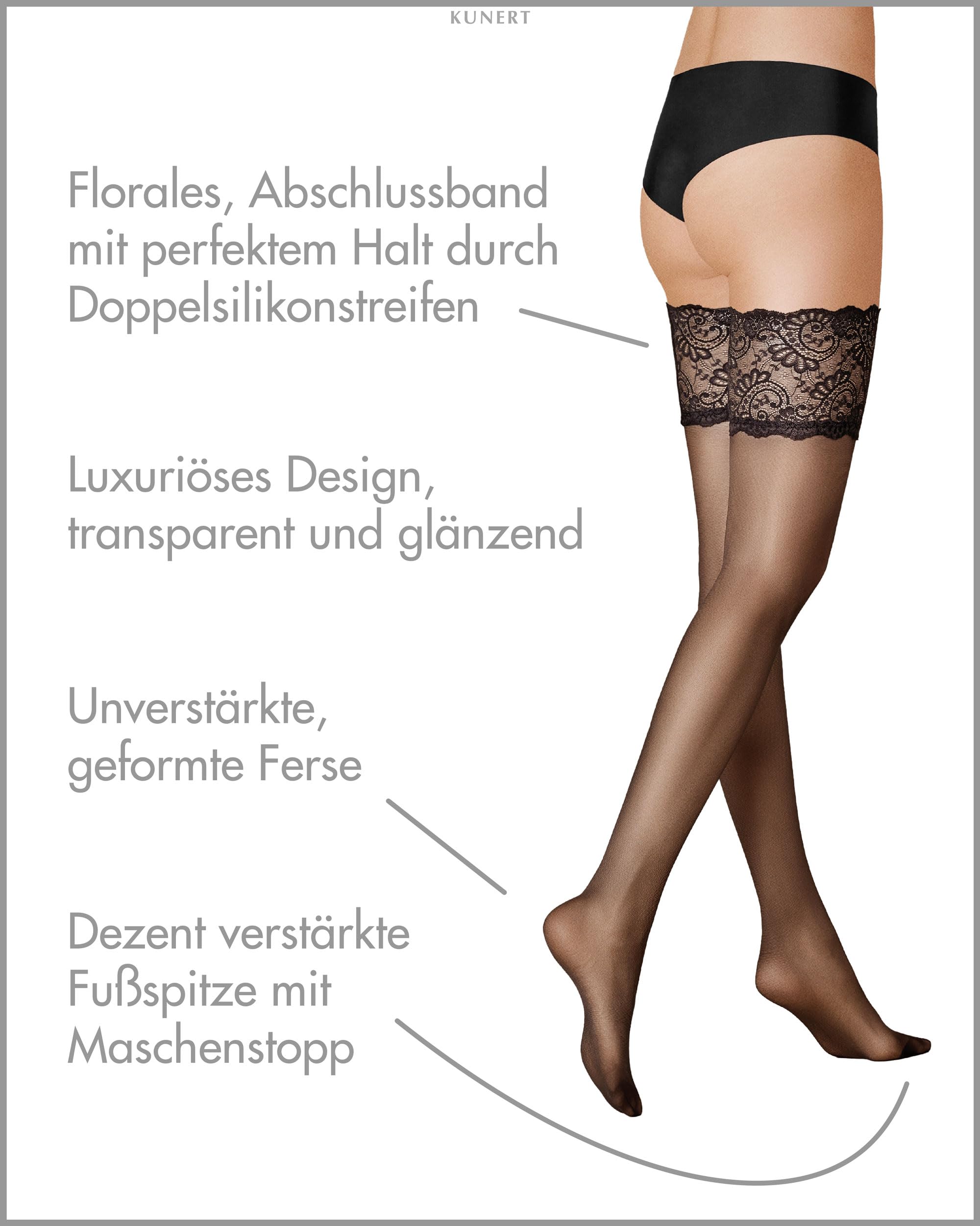 kunert-satin-look-halterlose-str-mpfe-cashmere-m-20-den image 2