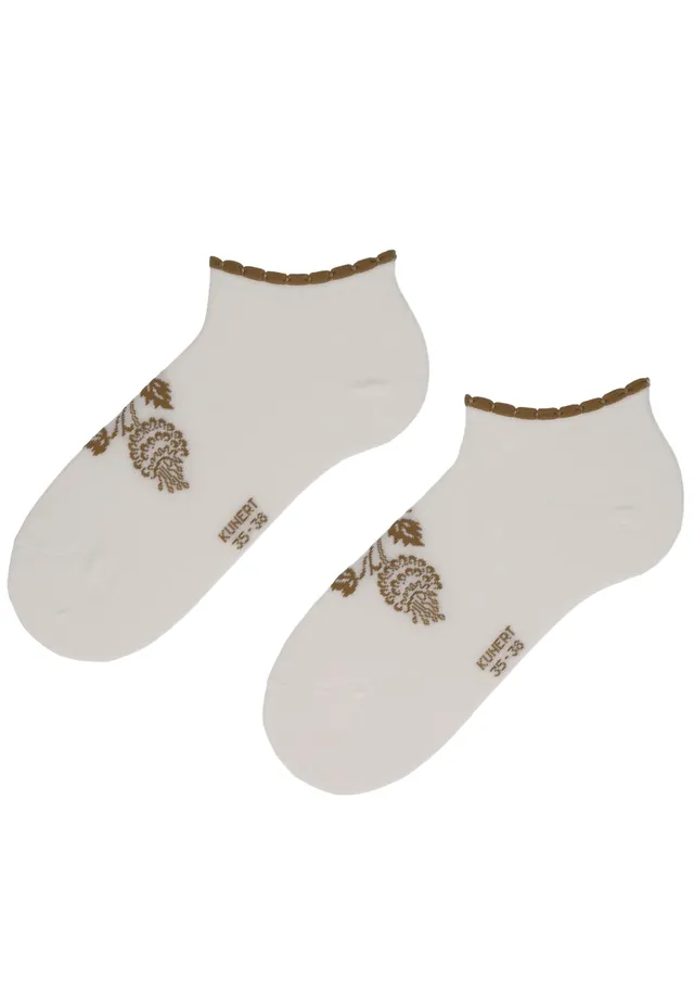 kunert-raffinesse-romantic-ornament-sneaker-socken-wei image 1