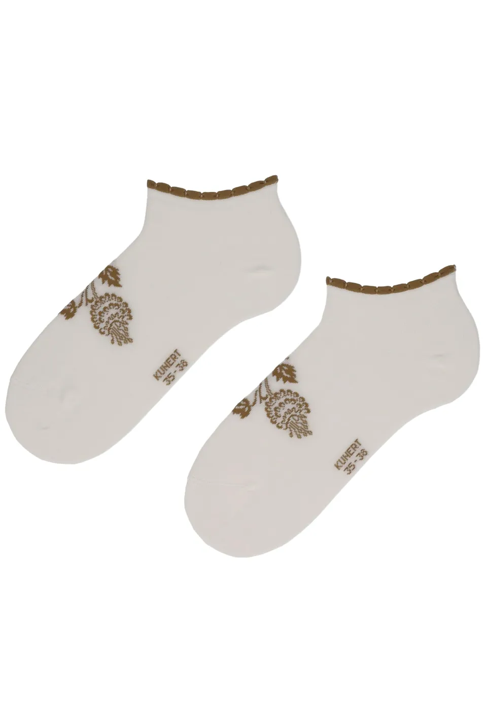 kunert-raffinesse-romantic-ornament-sneaker-socken-wei image 1